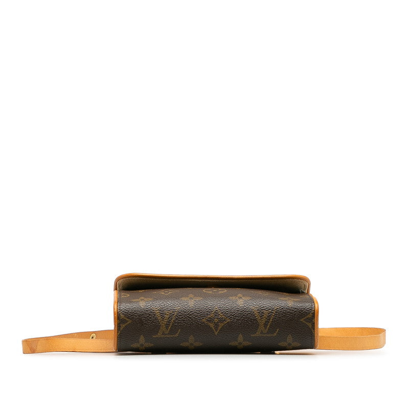 Louis Vuitton Monogram Poschet Florentine Body Bag Waist Bag M51855 Brown PVC Leather  Louis Vuitton