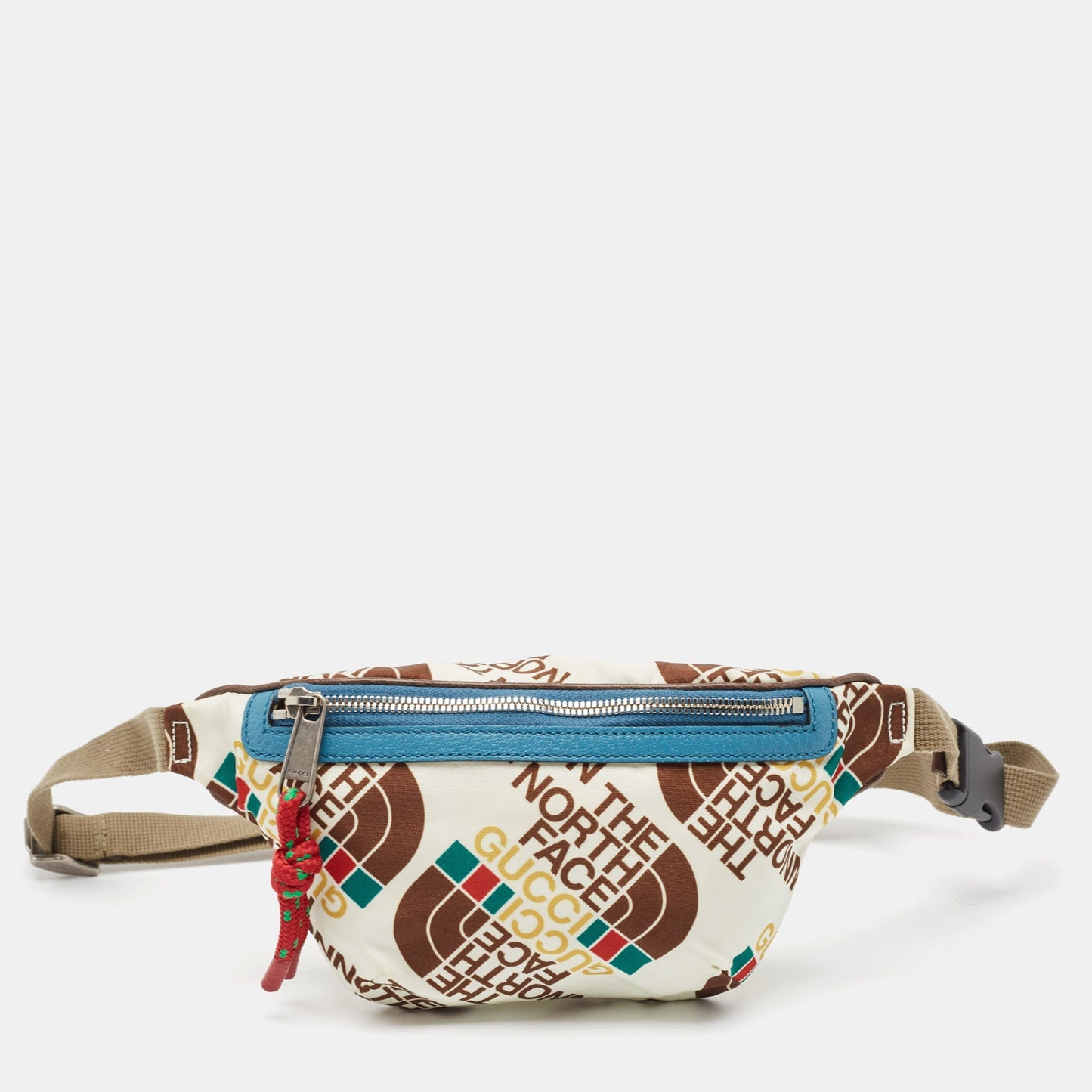 Luxury Gucci Trending 2025 x The North Face Multicolor Print Nylon and Leather Belt Bag