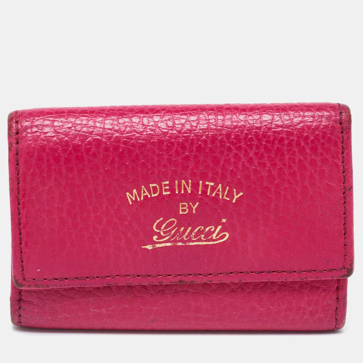 Luxury Gucci Trending 2025 Pink Leather Key Case