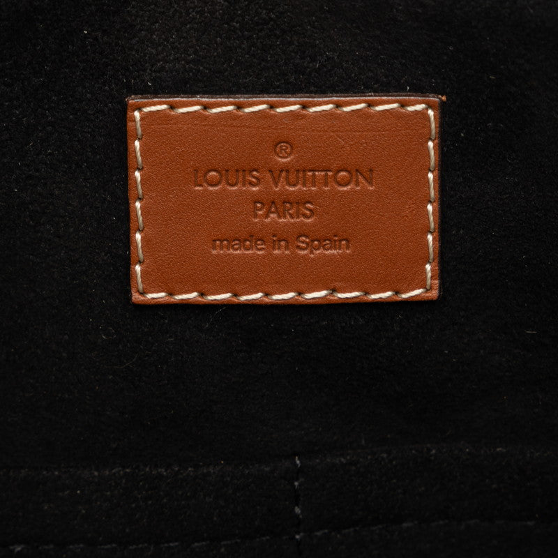 Louis Vuitton Monogram Pallas Handbag 2WAY M41064 Brown Black PVC Leather  Louis Vuitton