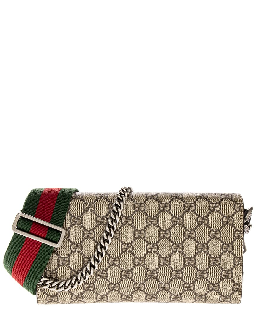 Luxury Gucci Trending 2025 Dionysus Small Canvas and Leather Shoulder Bag