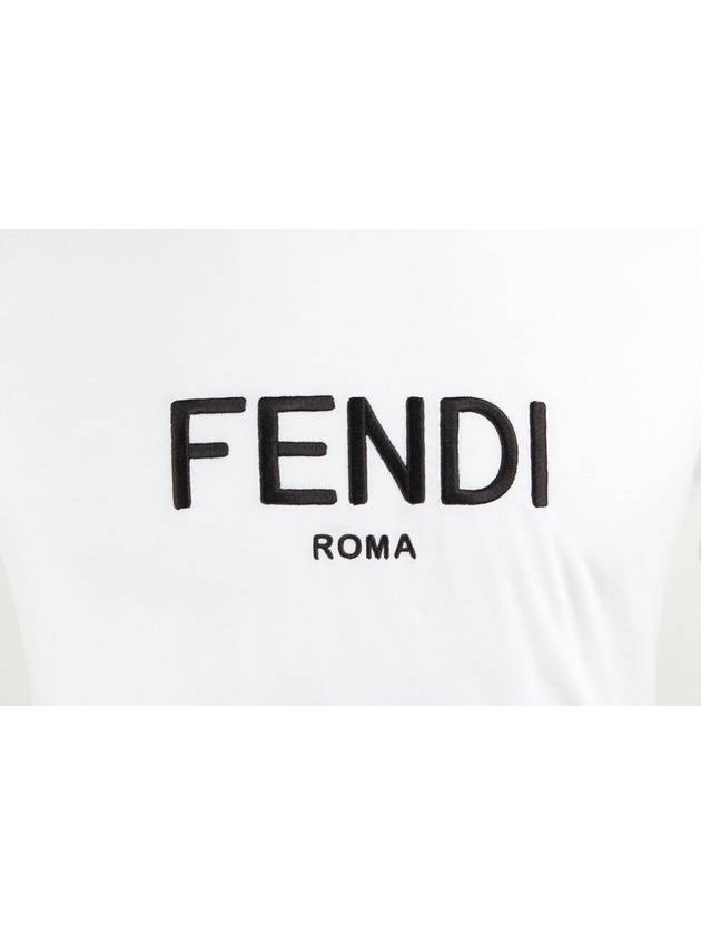Luxury Fendi Rome Logo Short Sleeve T Shirt S