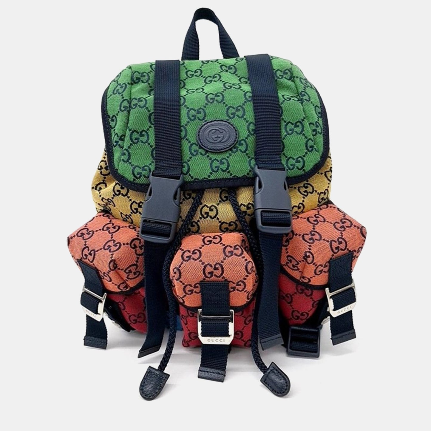 Luxury Gucci Trending 2025 Multicolor Jacquard Canvas Backpack