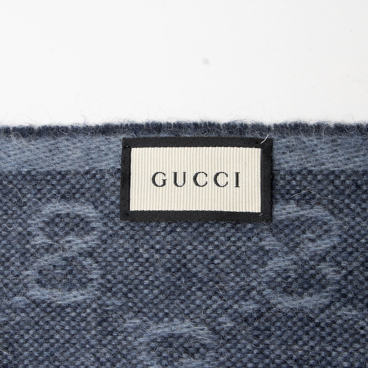 Gucci Wool Angora GG Web New Nikky Scarf