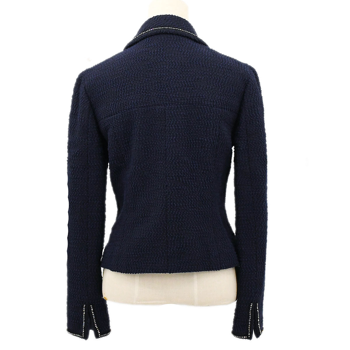 Luxury Chanel 2000 Fall off-center fastening tweed jacket #40