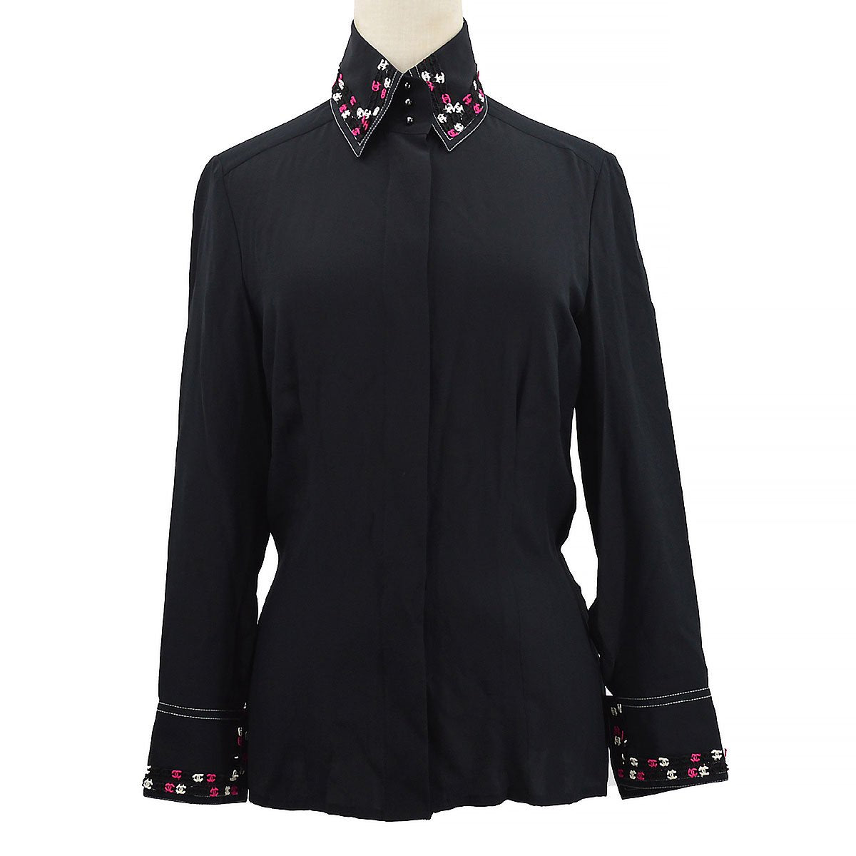 Luxury Chanel 2004 Fall CC embroidered slim-fit shirt #36