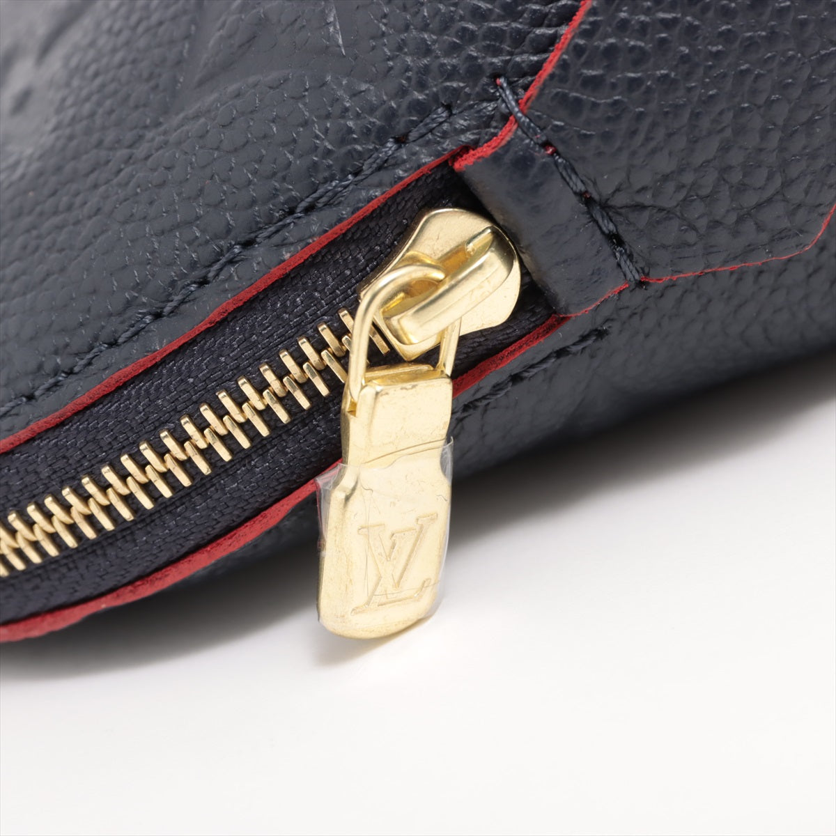 Louis Vuitton Monogram Emplant Pochette Cosmetics M69413 Marine Rouge   Pouch