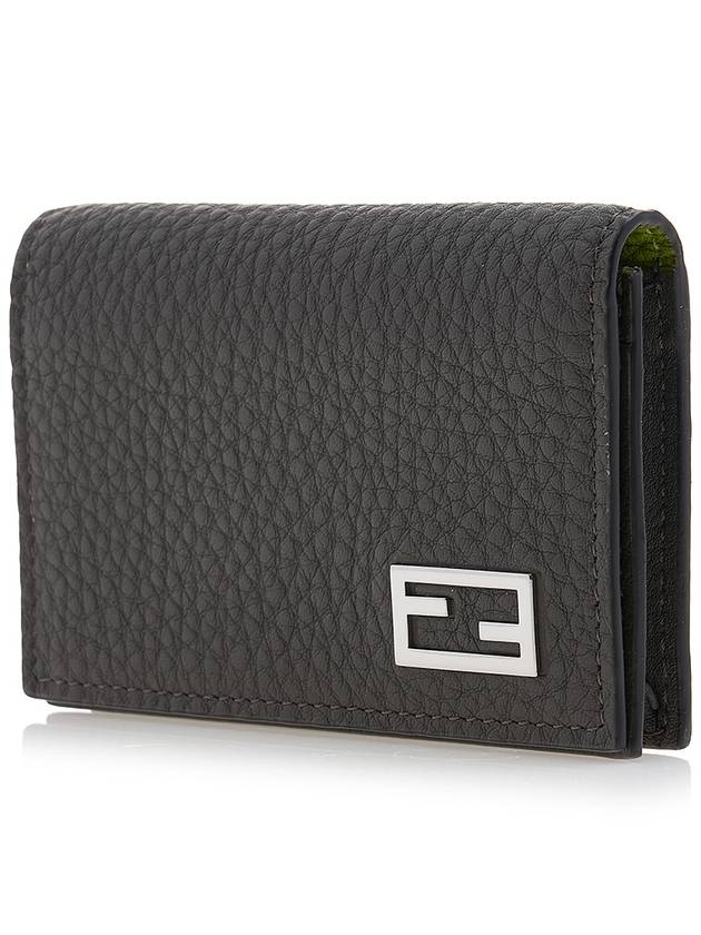 Luxury Fendi Baguette Card Wallet Grey