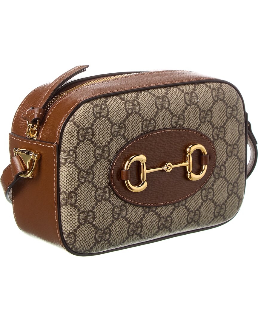 Luxury Gucci Trending 2025 Horsebit 1955 Small GG Supreme Canvas & Leather Crossbody