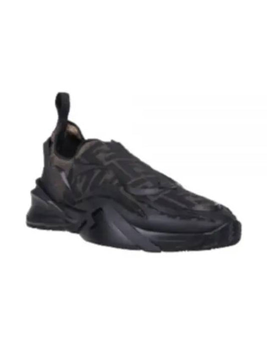Luxury Fendi Flow Low Top Sneakers Black Brown