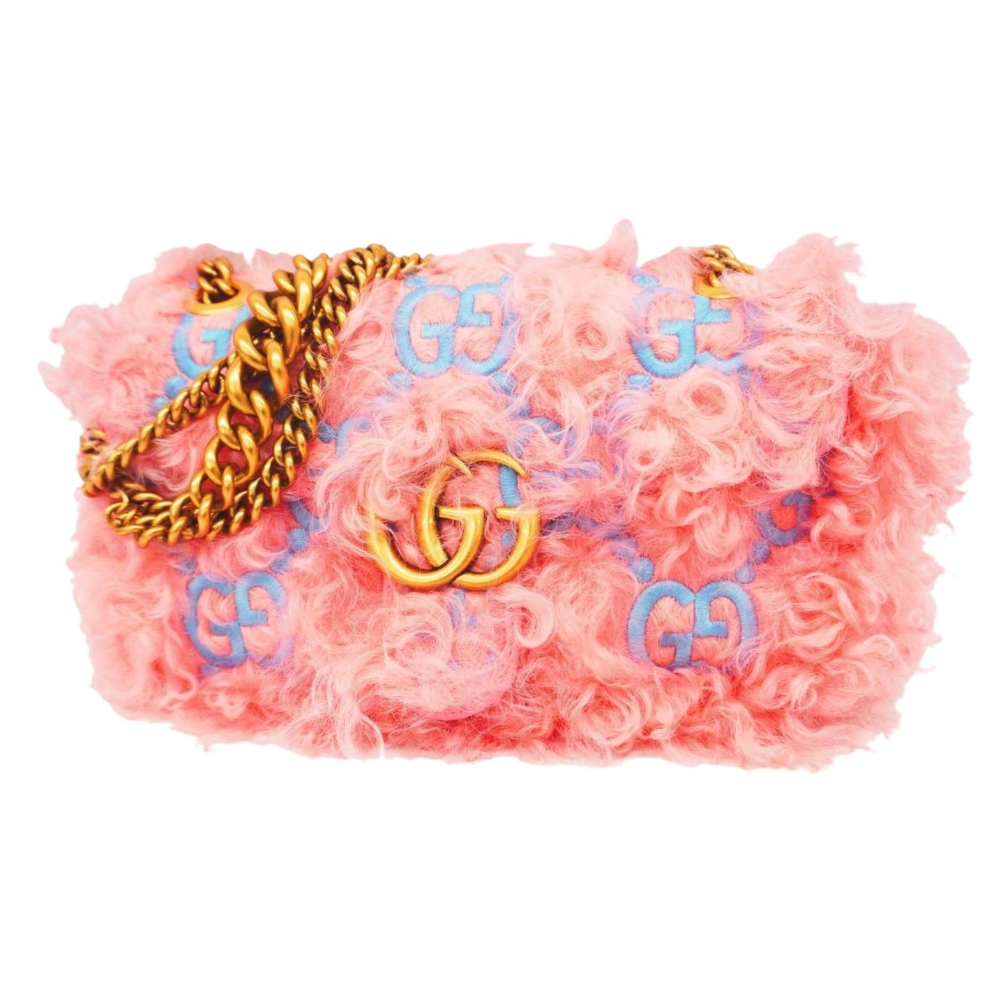 Luxury Gucci Trending 2025 Gg Marmont  Fur Shoulder Bag ()