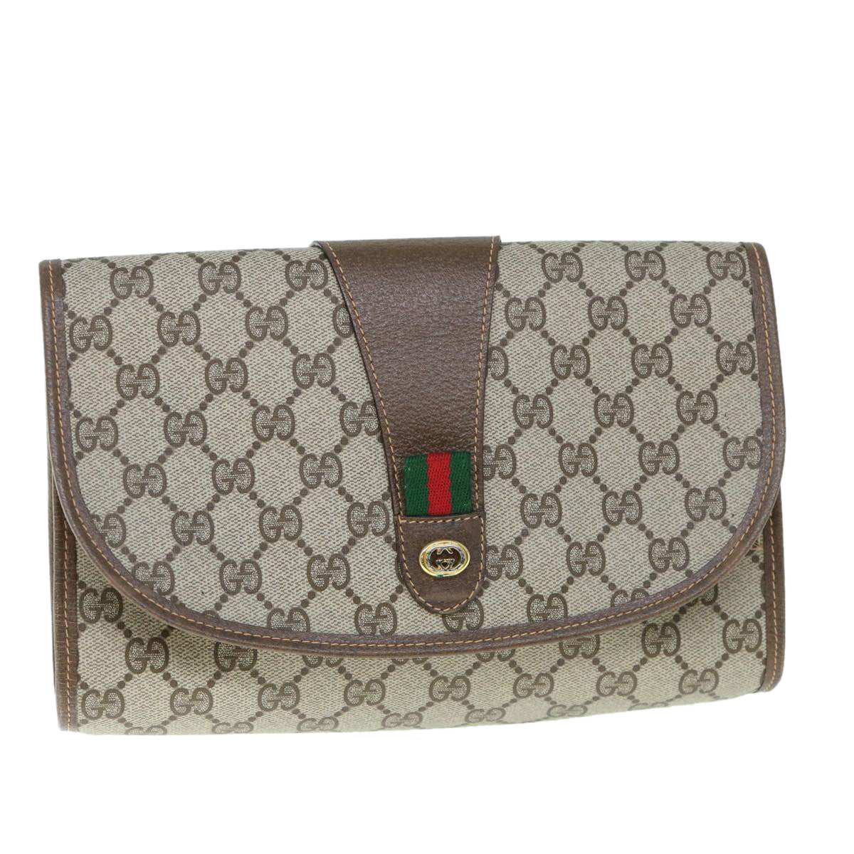 Gucci Gg Canvas  Canvas Clutch Bag