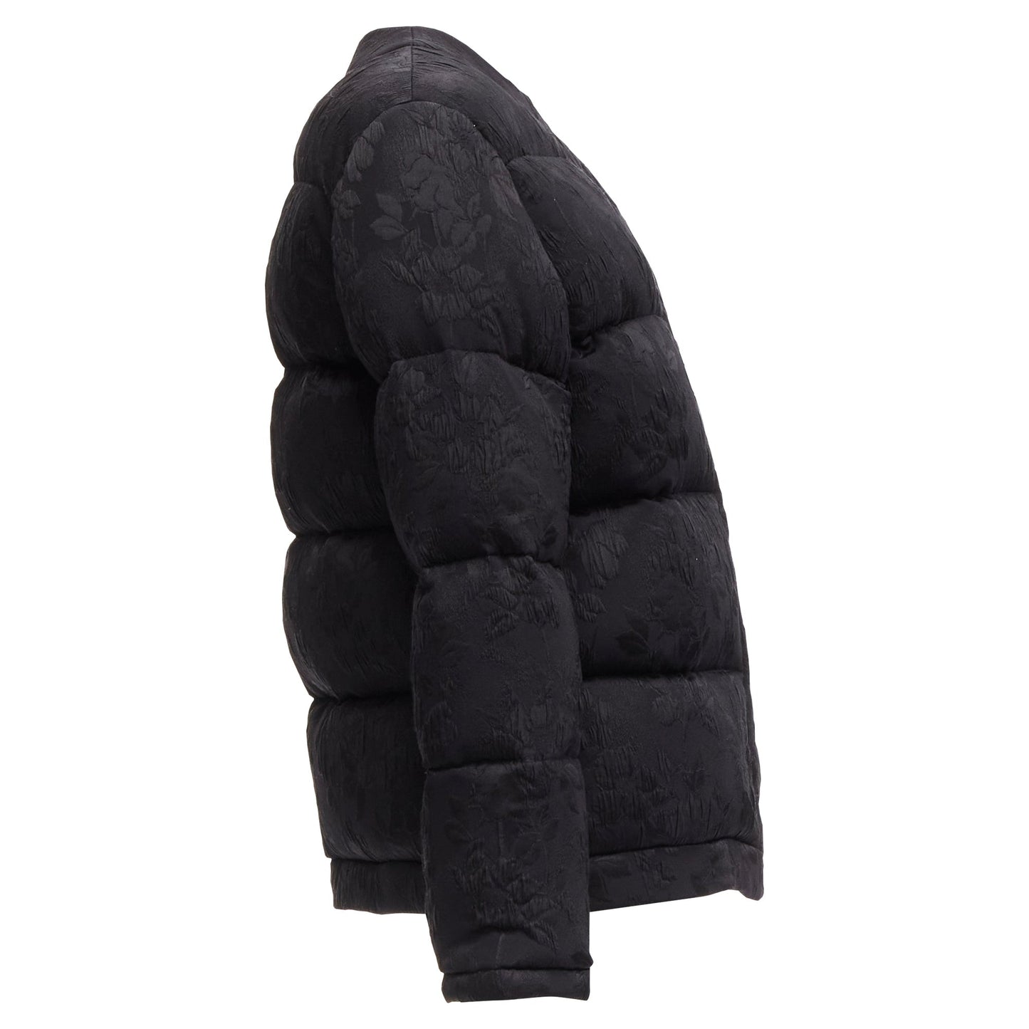 Gucci floral silk jacquard goose down padded puffer jacket