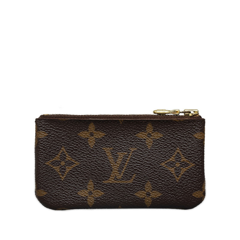 Louis Vuitton Monogram Pochette Crane Coin Case Keycase M62650 Brown PVC Leather  Louis Vuitton