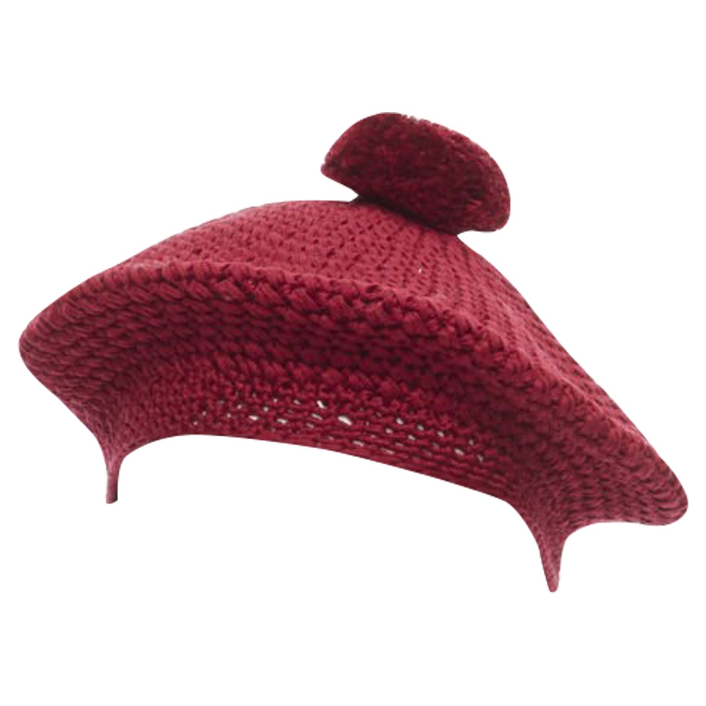 Gucci pom pom knit beret hat