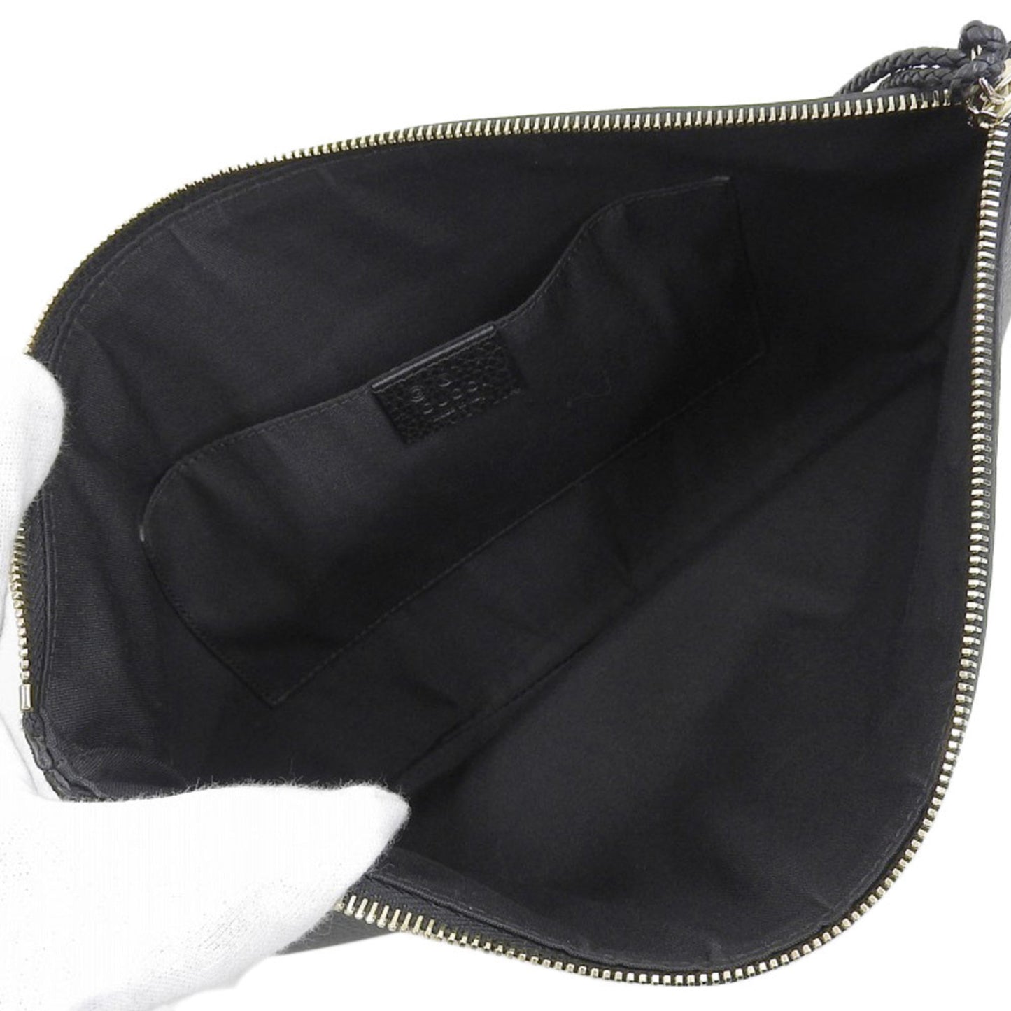 Gucci Bamboo  Leather Clutch Bag ()