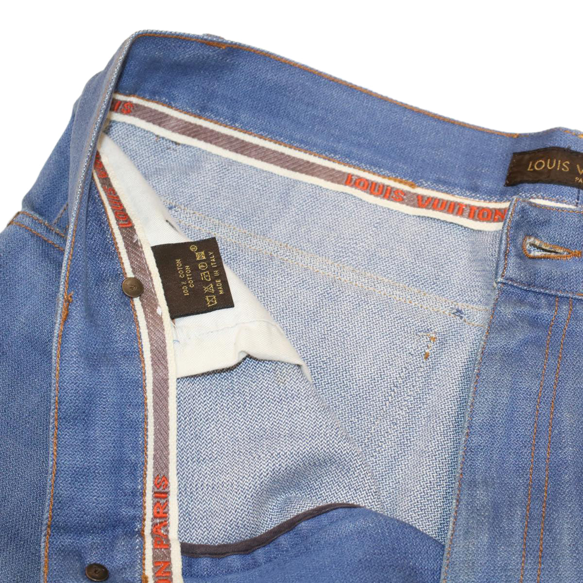 LOUIS VUITTON jeans Pants Cotton Denim Blue LV ac1382