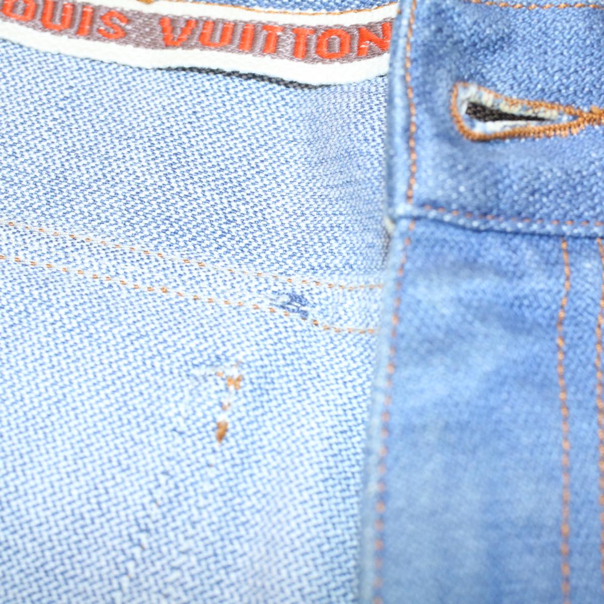 LOUIS VUITTON jeans Pants Cotton Denim Blue LV ac1382