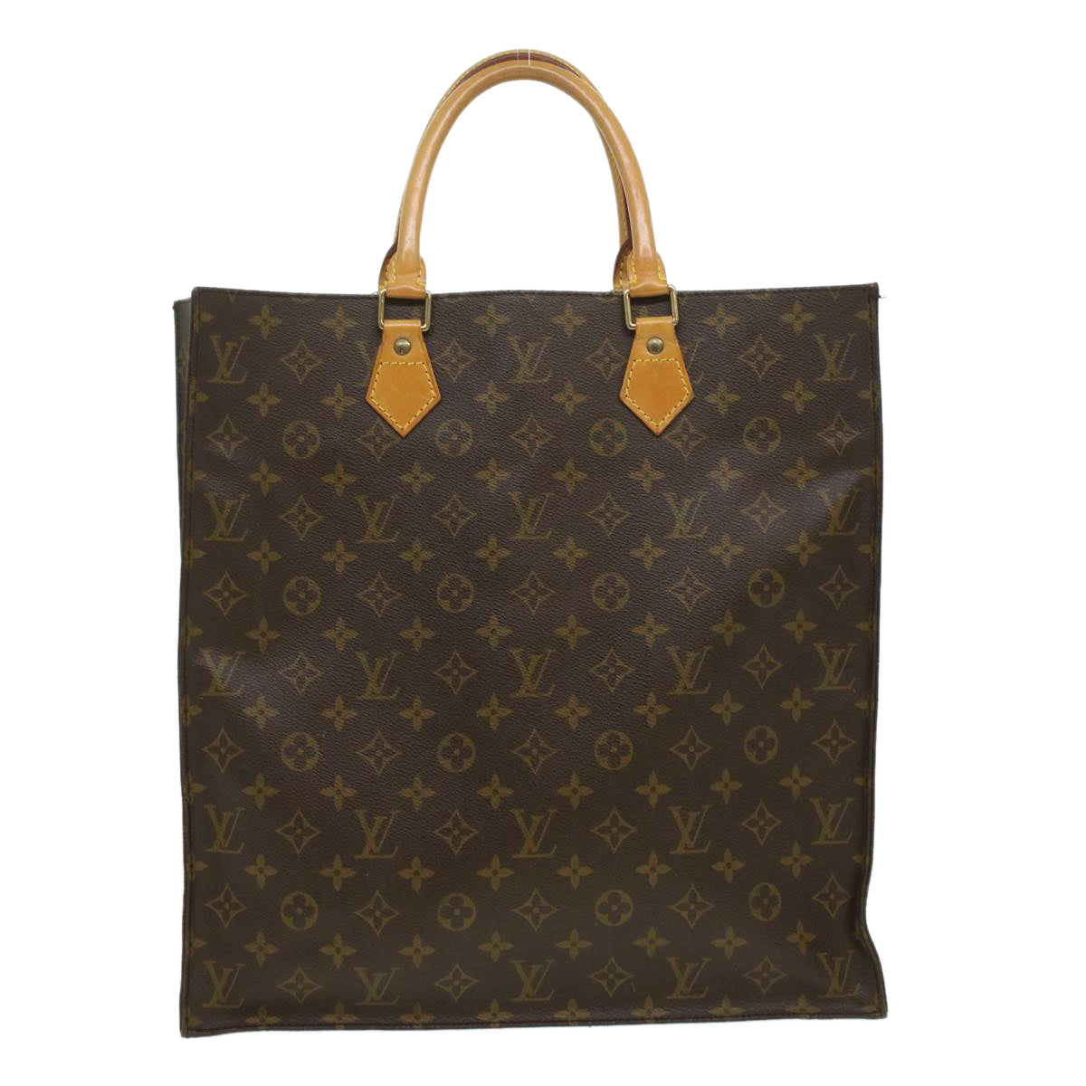 LOUIS VUITTON Monogram Sac Plat Hand Bag M51140 LV ac1466