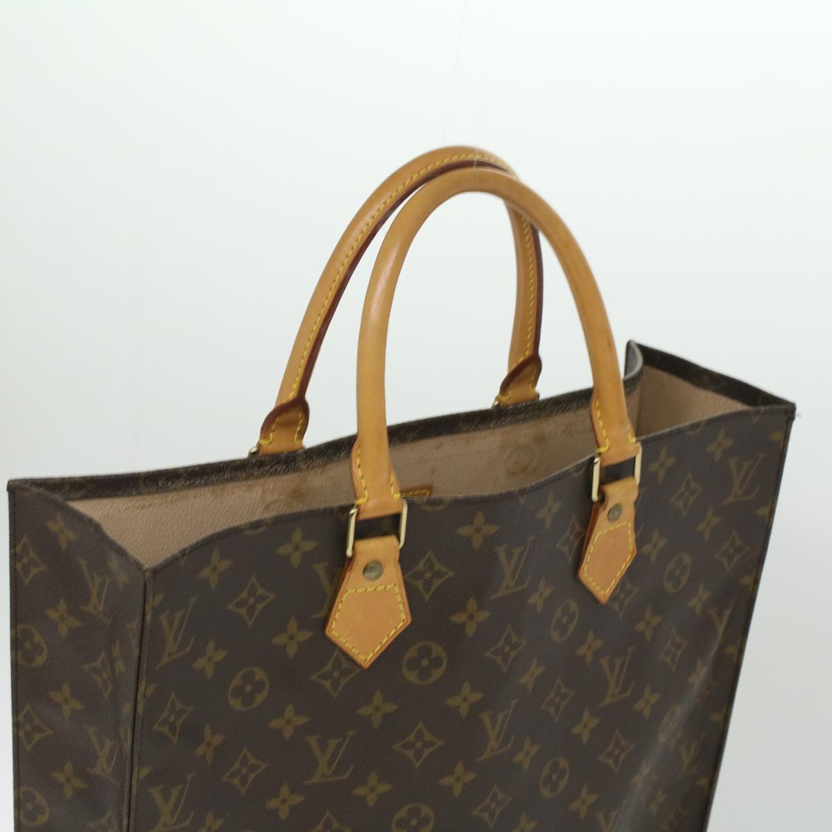 LOUIS VUITTON Monogram Sac Plat Hand Bag M51140 LV ac1466
