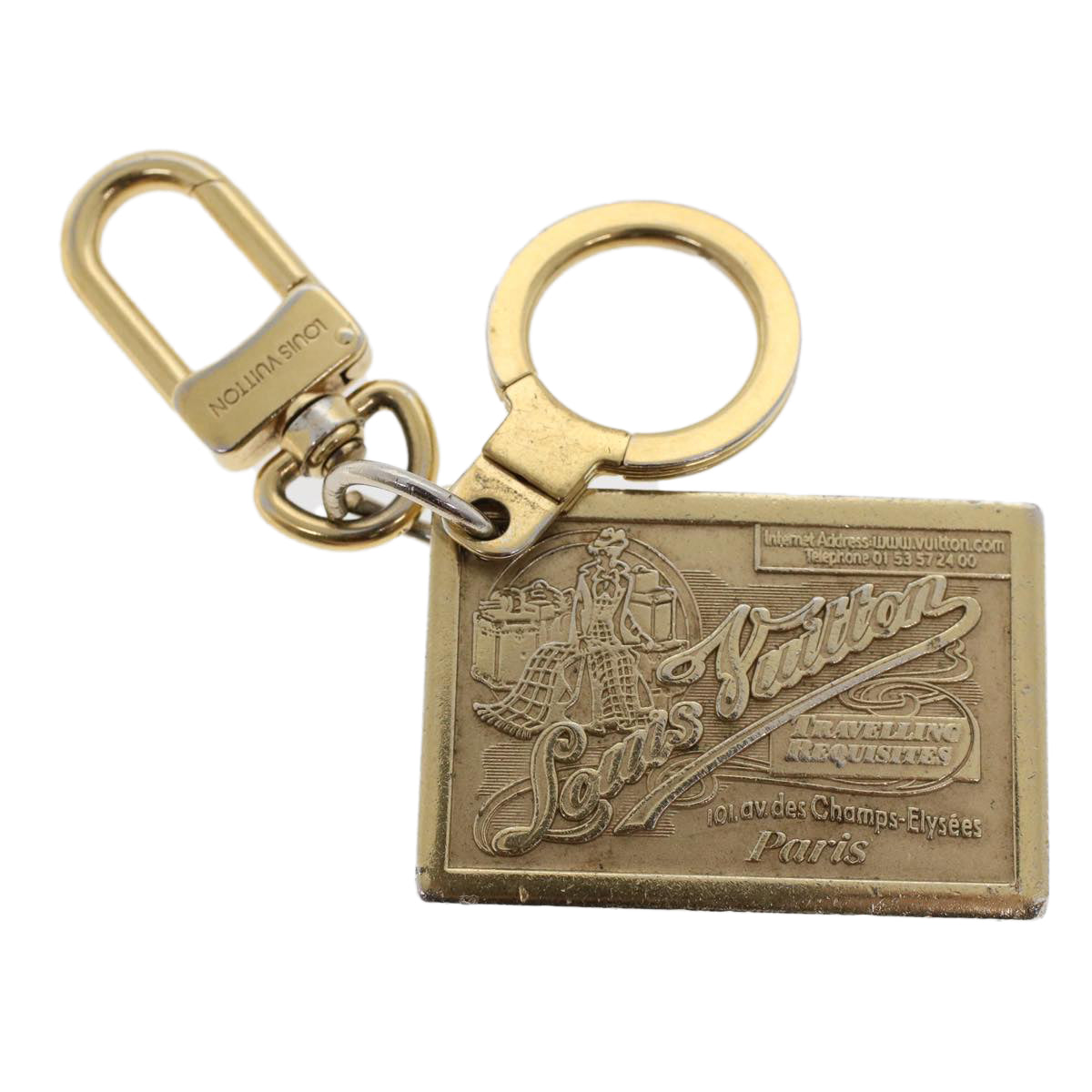 LOUIS VUITTON Key Holder Metal 2Set Gold LV ac1969