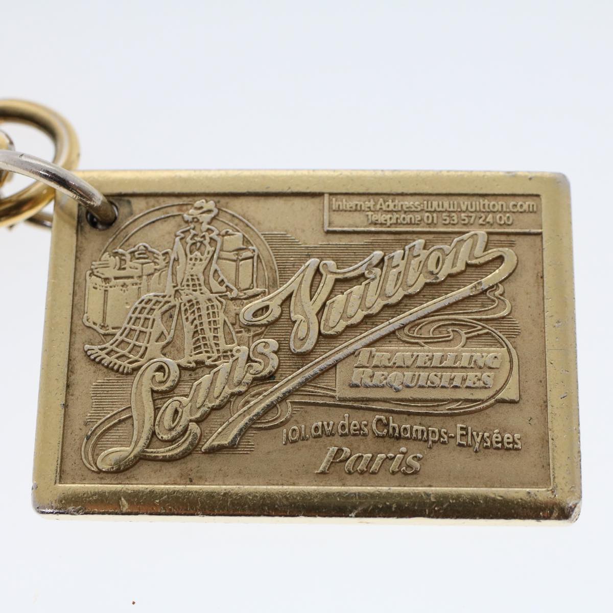 LOUIS VUITTON Key Holder Metal 2Set Gold LV ac1969