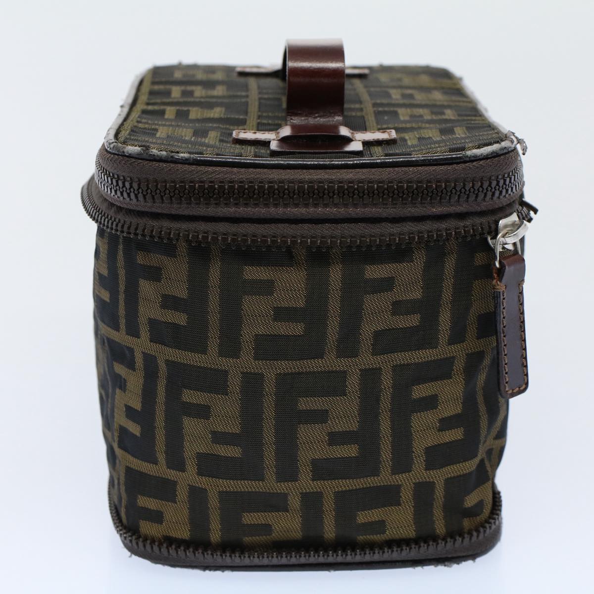 Luxury FendiZucca Canvas Vanity Cosmetic Pouch Brownac2172