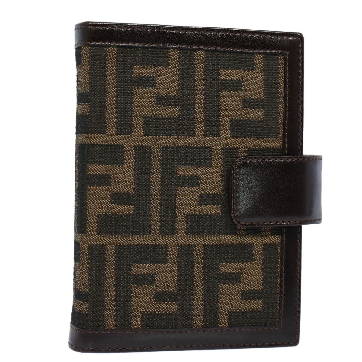 Luxury FendiZucca Canvas Agenda Day Planner Cover Brownac2173