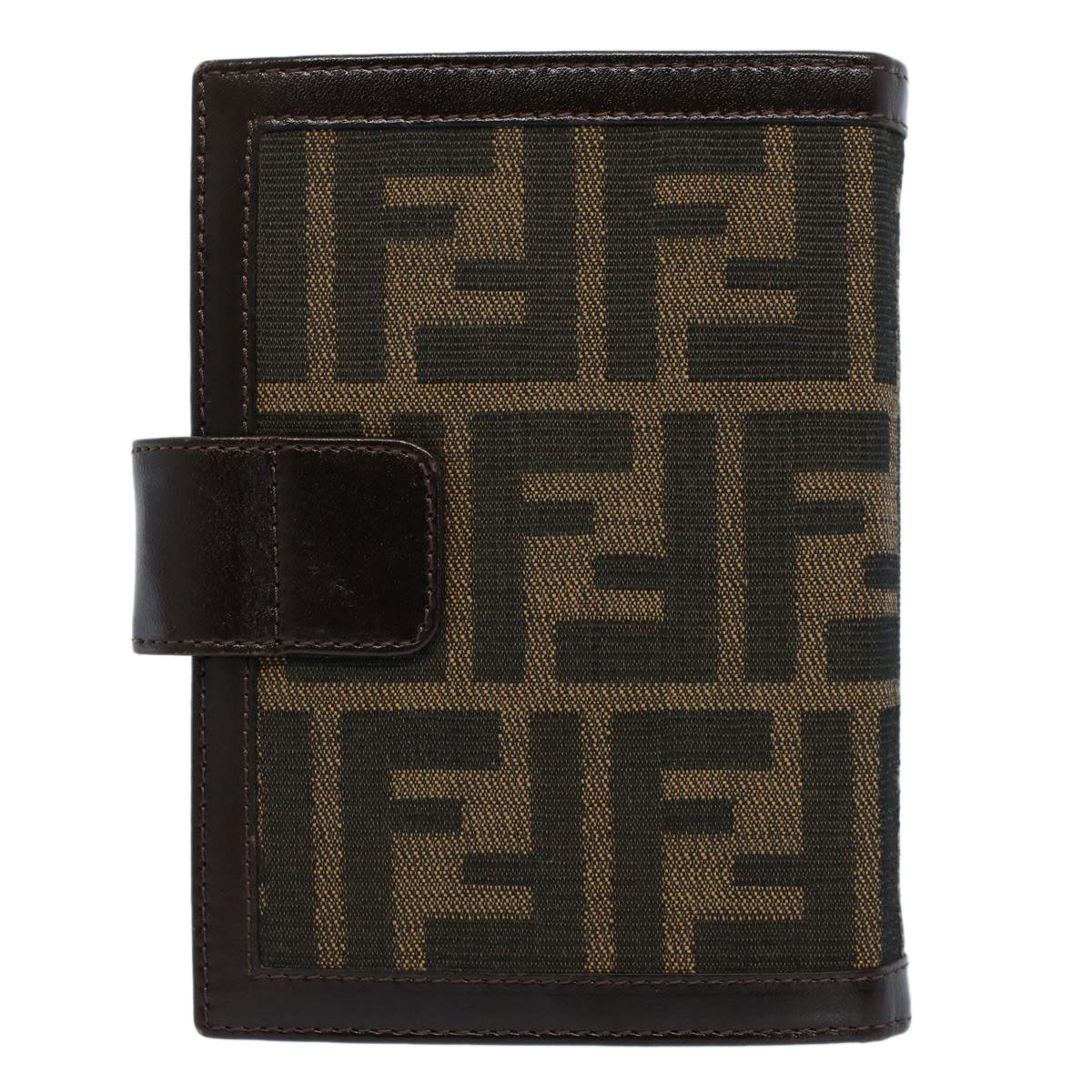 Luxury FendiZucca Canvas Agenda Day Planner Cover Brownac2173