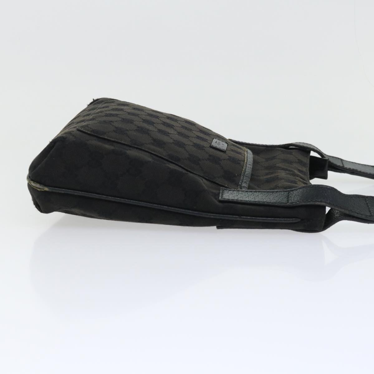 Luxury Gucci GG Canvas Shoulder Bag Canvas Leather Black 122793  ac2179