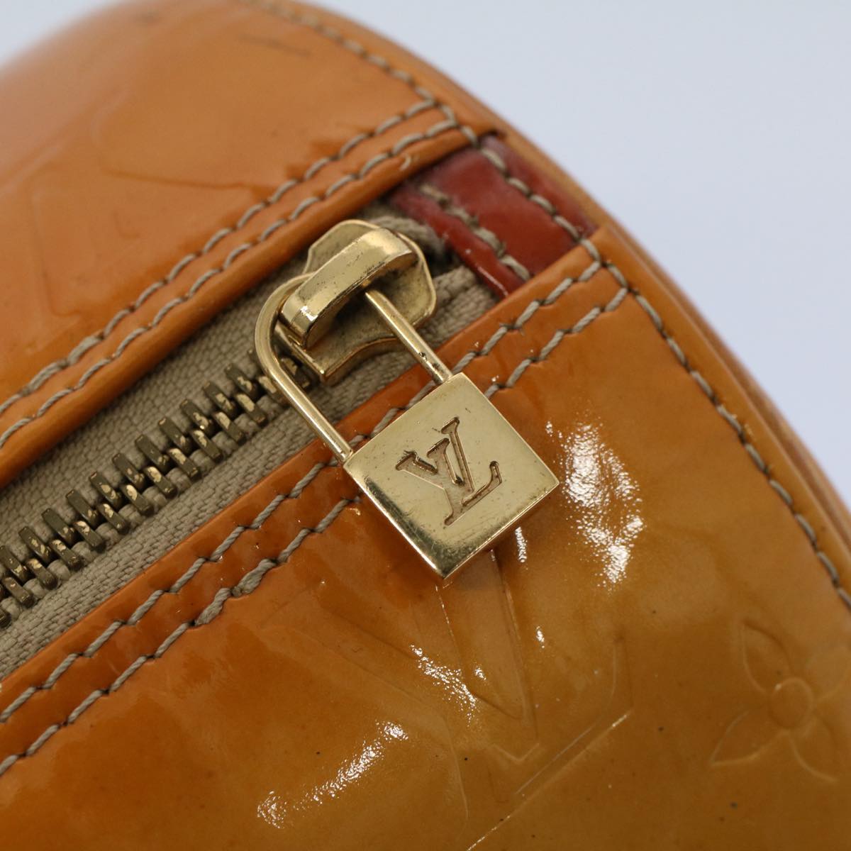 LOUIS VUITTON Monogram Vernis Bedford Hand Bag Beige M91006 LV ac2193