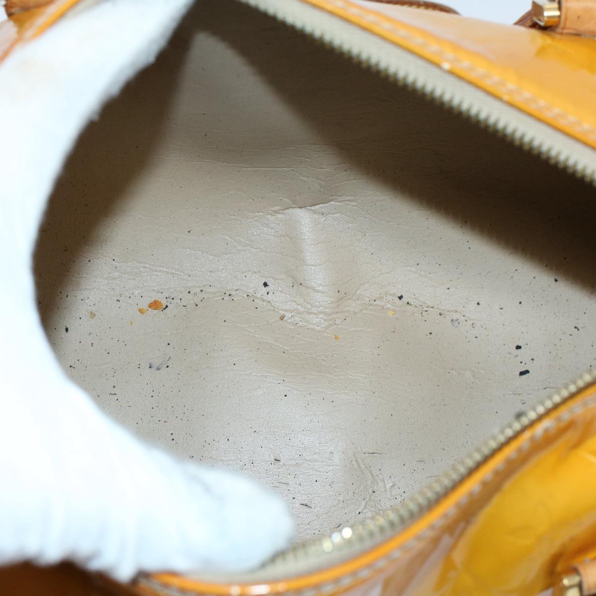 LOUIS VUITTON Monogram Vernis Bedford Hand Bag Beige M91006 LV ac2193