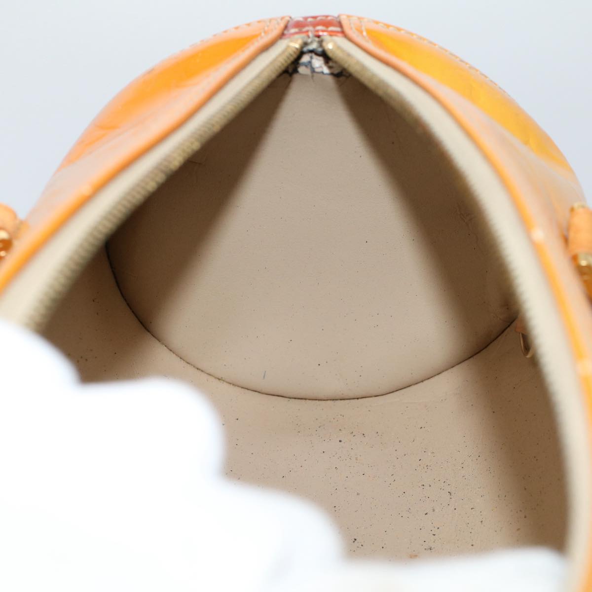LOUIS VUITTON Monogram Vernis Bedford Hand Bag Beige M91006 LV ac2193