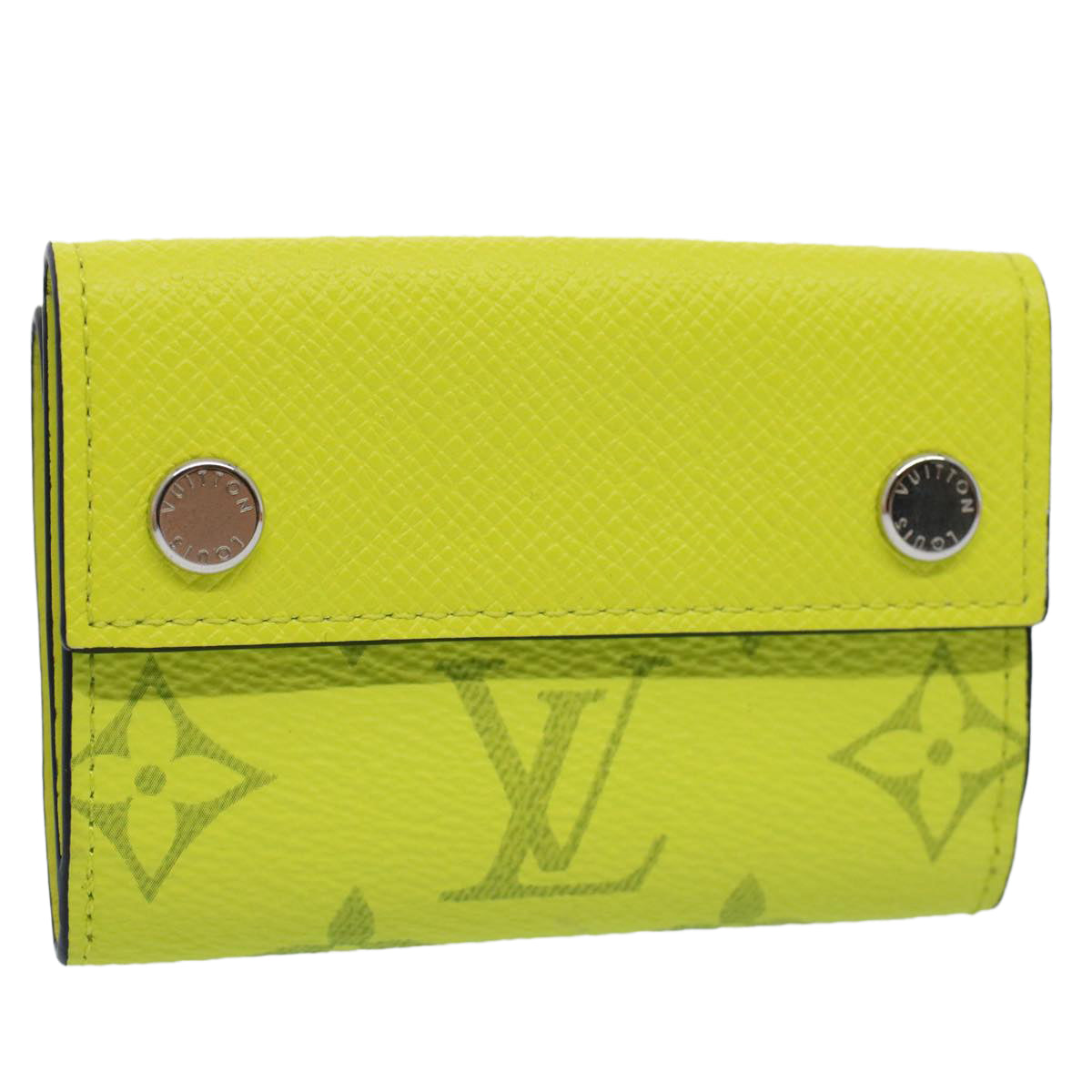 LOUIS VUITTON Taigalama Discovery Compact Wallet Jaune M67629 LV ac2214