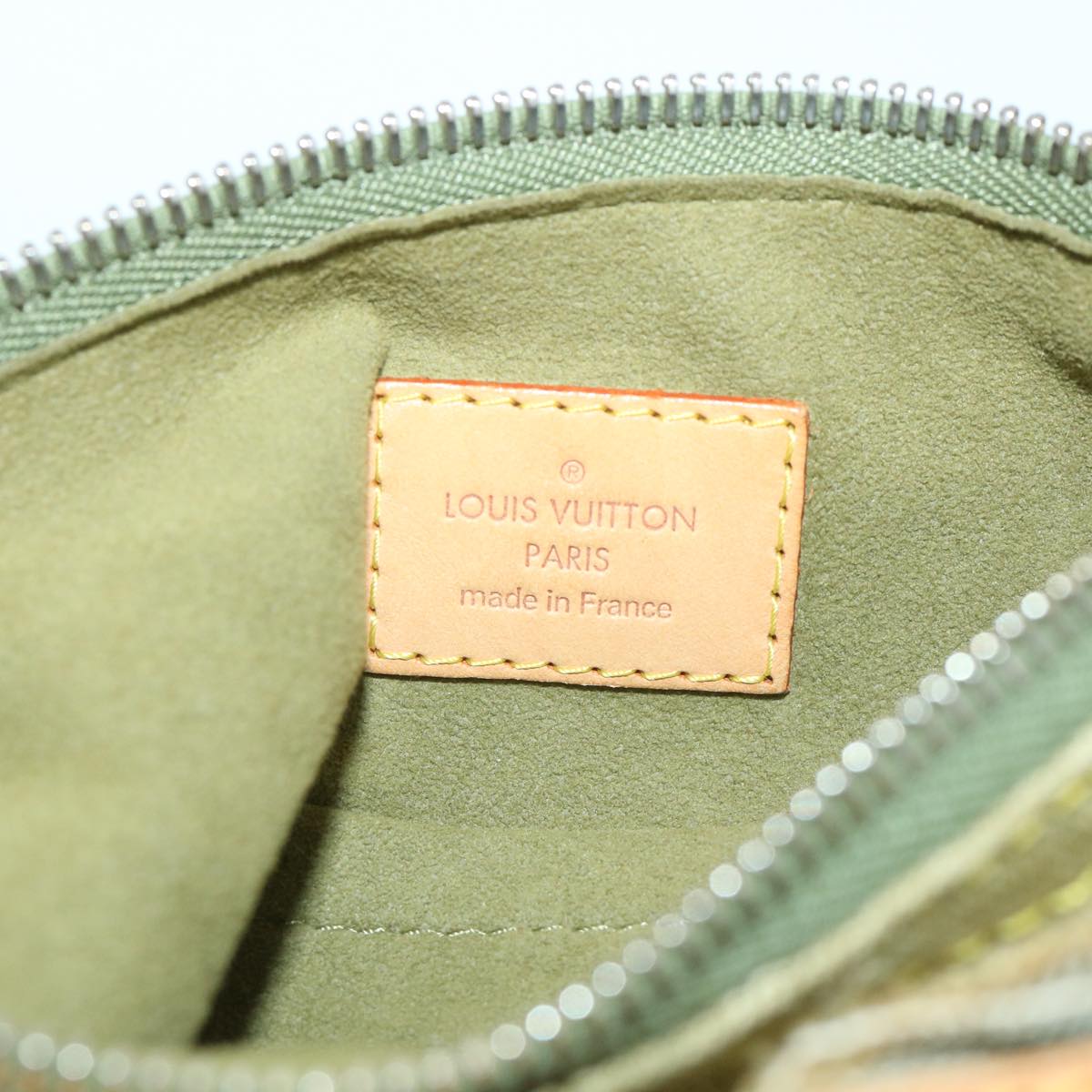 LOUIS VUITTON Monogram Denim Buggy PM Hand Bag Khaki M95213 LV ac2340