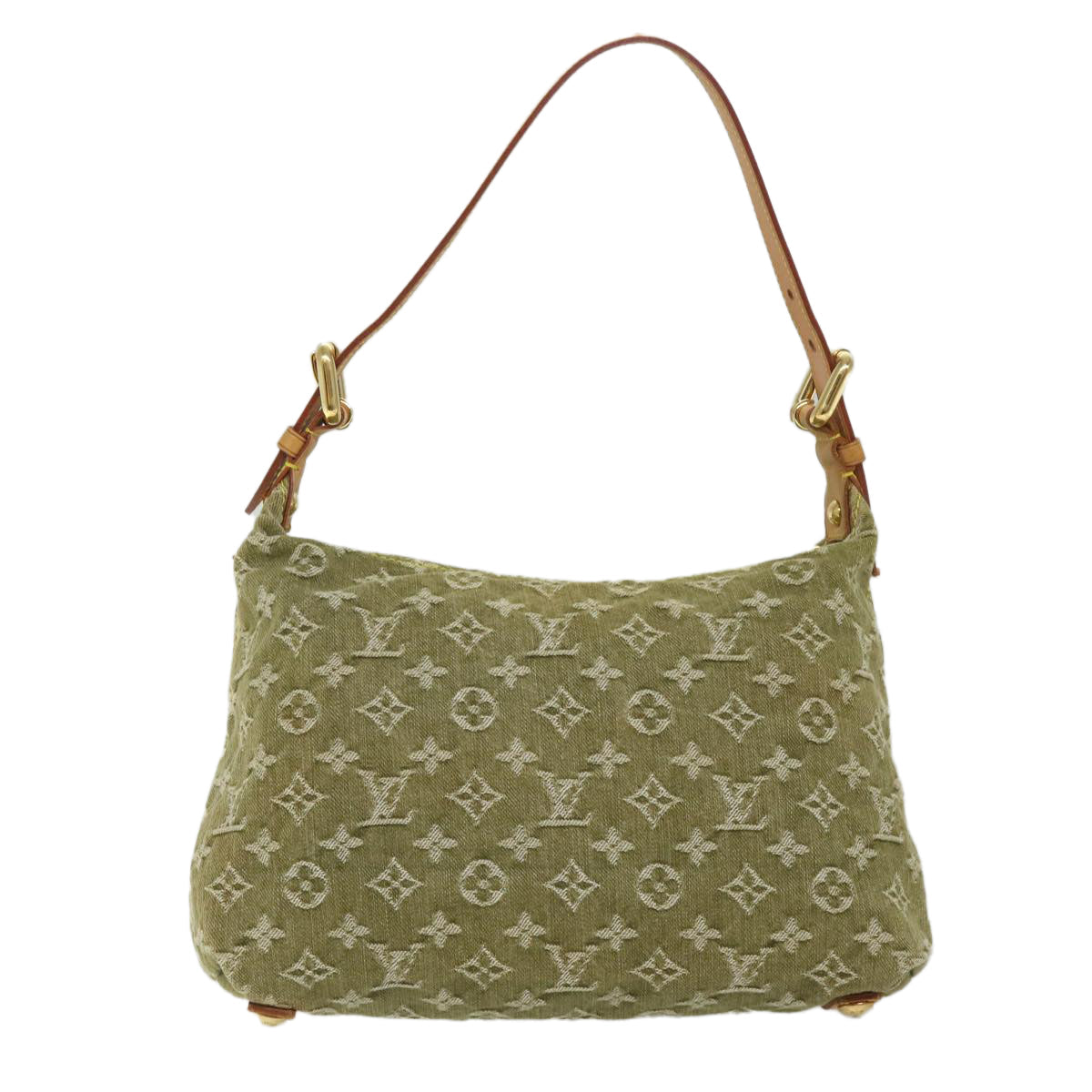 LOUIS VUITTON Monogram Denim Buggy PM Hand Bag Khaki M95213 LV ac2340