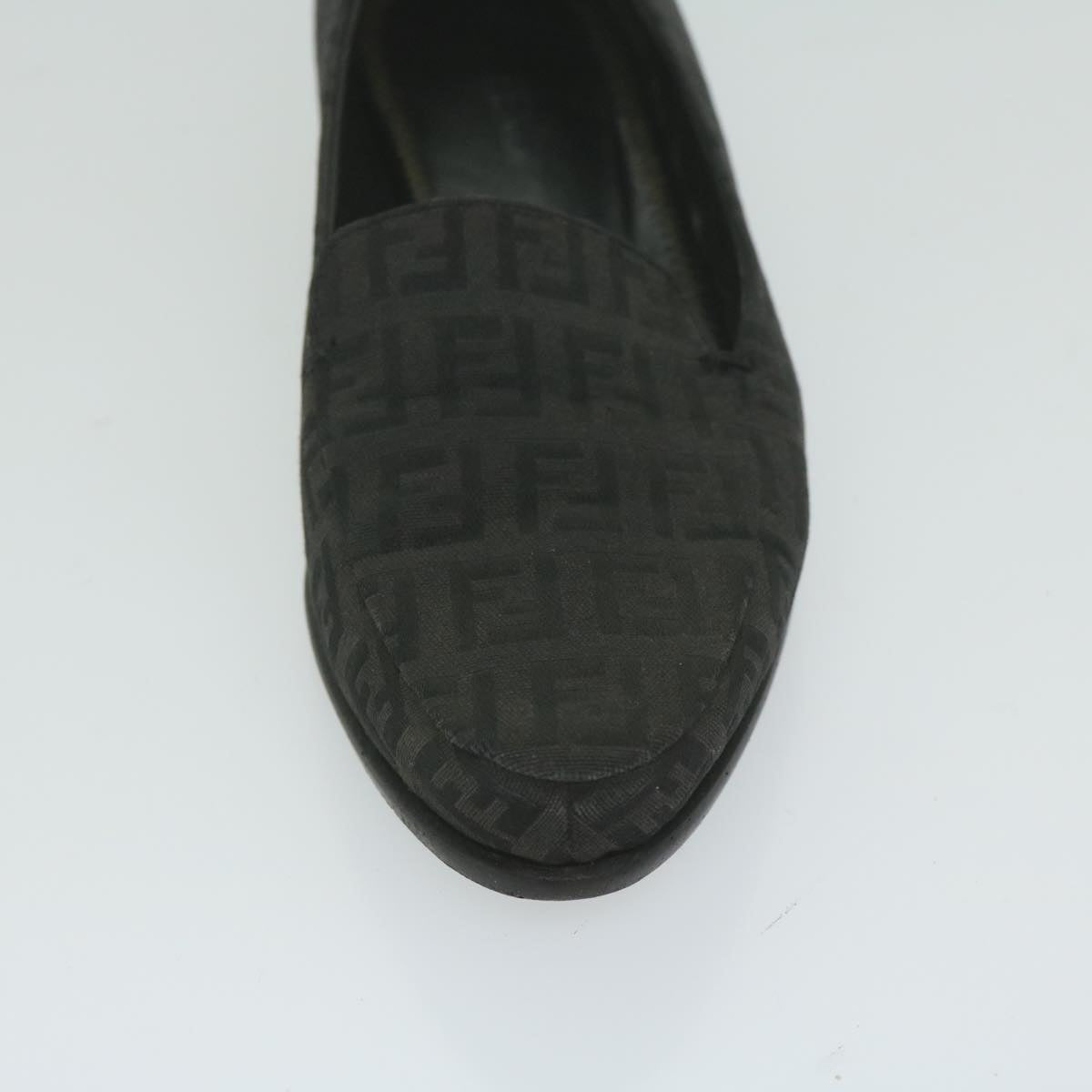 Luxury FendiZucchino Canvas loafers shoes Blackac2503