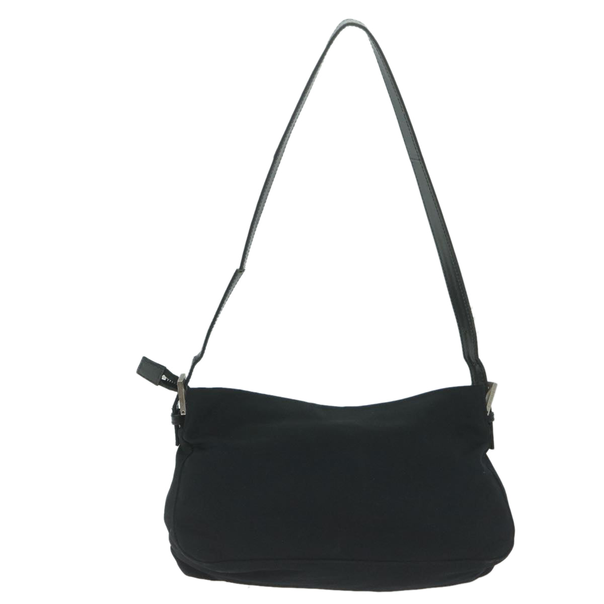 Luxury FendiMamma Baguette Shoulder Bag Nylon Blackac2541