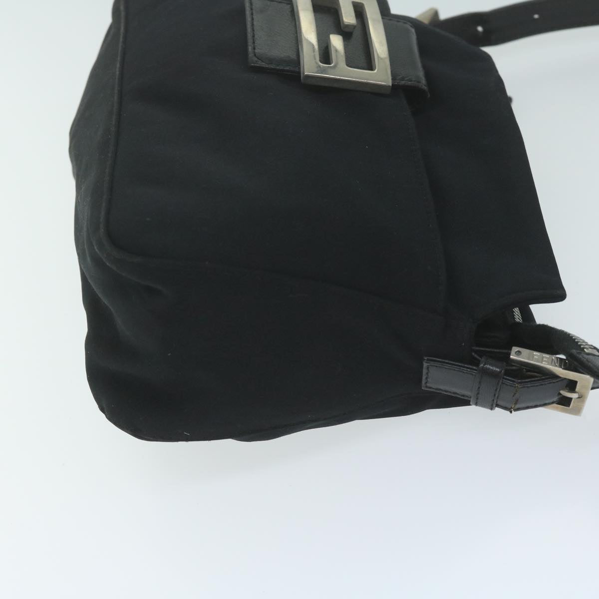 Luxury FendiMamma Baguette Shoulder Bag Nylon Blackac2541