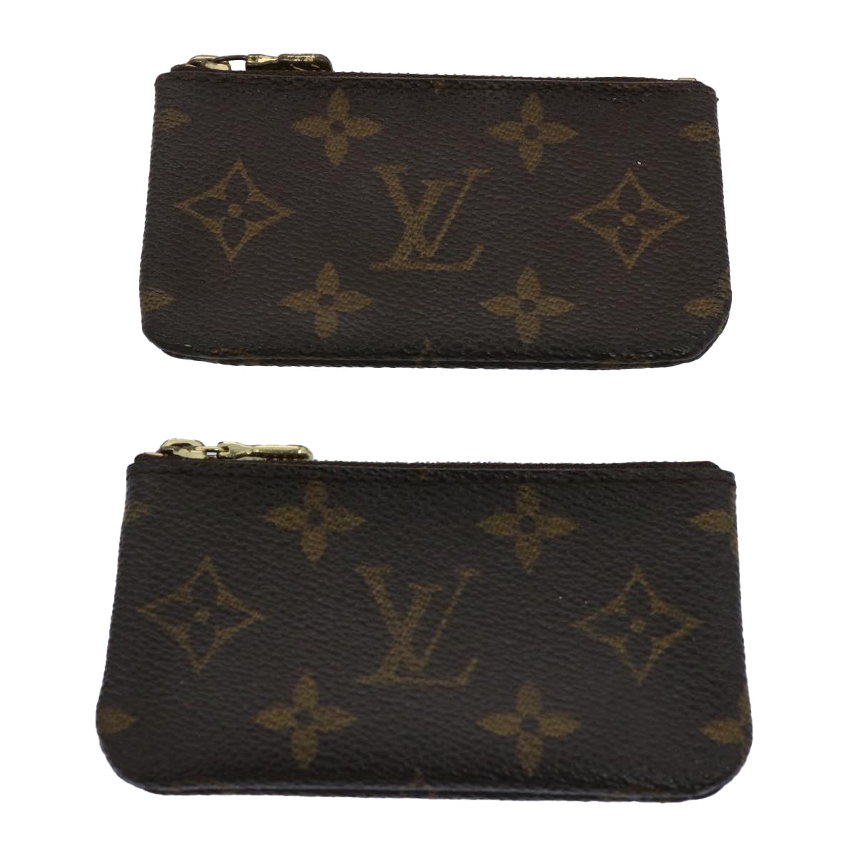 LOUIS VUITTON Monogram Pochette Cles Coin Purse 2Set LV ac2554