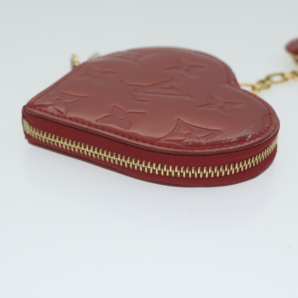 LOUIS VUITTON Vernis Porte Monnaie Coeur Purse Rose Indian M90006 LV ac2595
