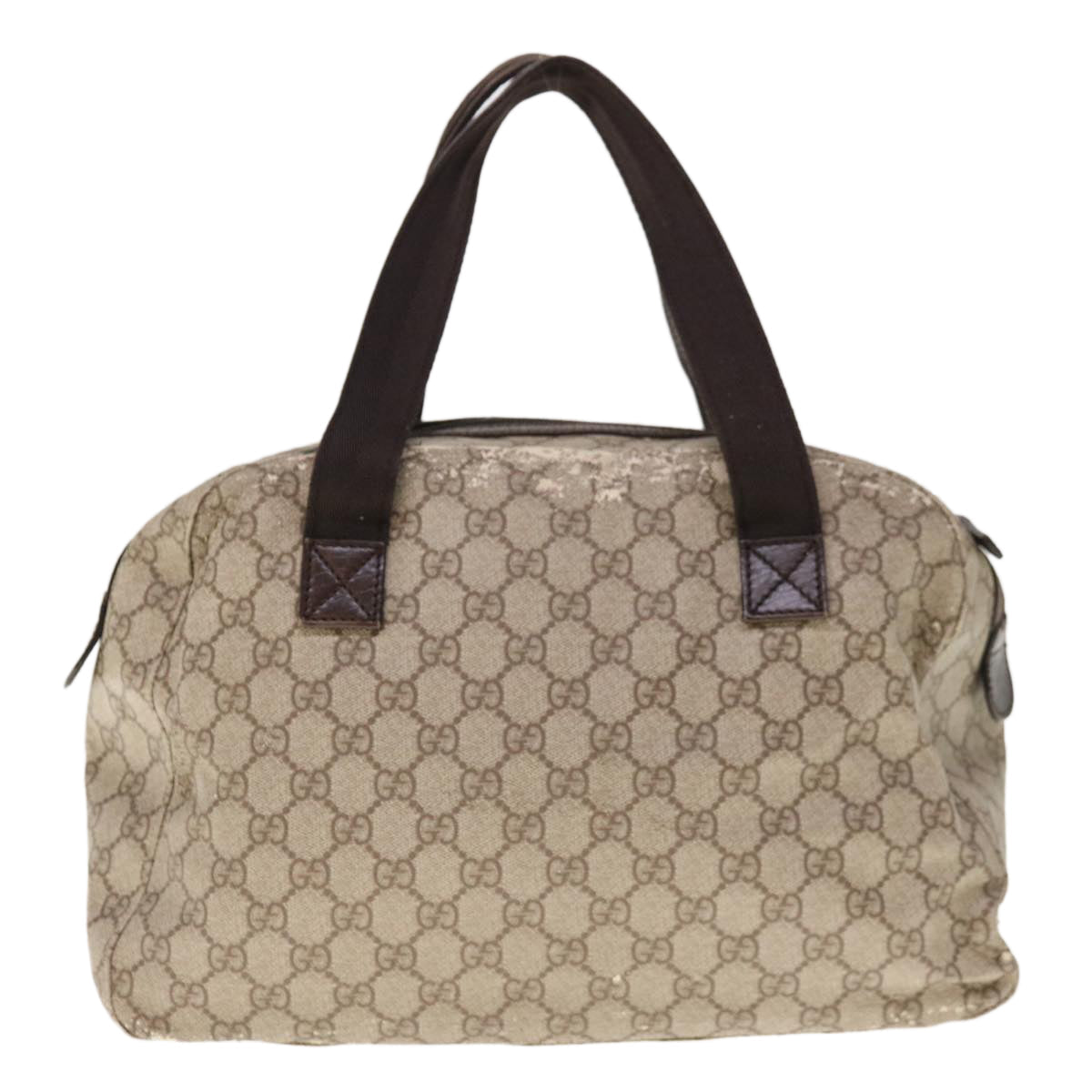 GUCCI GG Supreme Hand Bag PVC Leather Beige 140959  ac2606