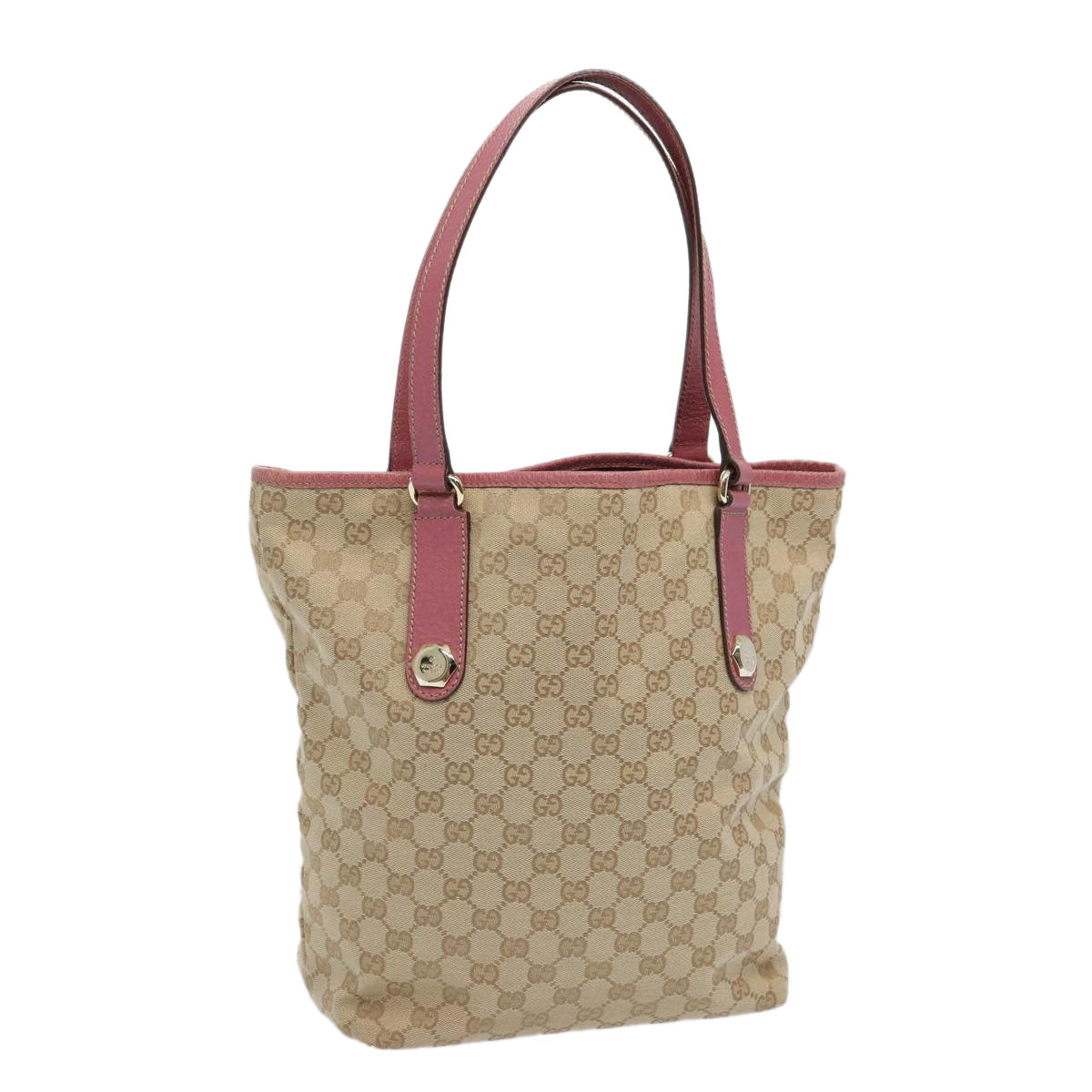 GUCCI GG Canvas Shoulder Bag Beige Pink  ac2692