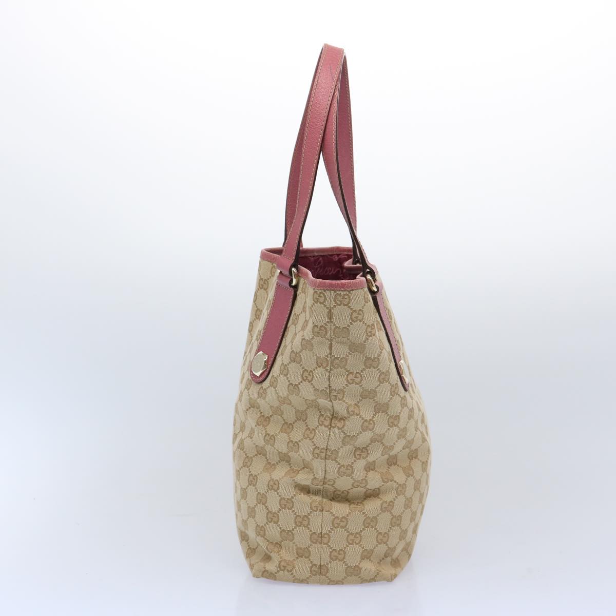 GUCCI GG Canvas Shoulder Bag Beige Pink  ac2692