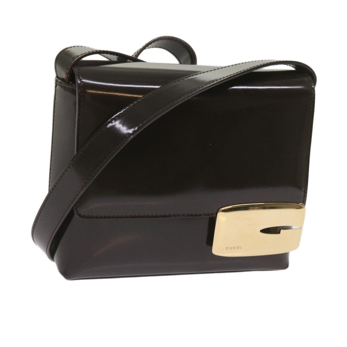 GUCCI Shoulder Bag Leather Brown  ac2694