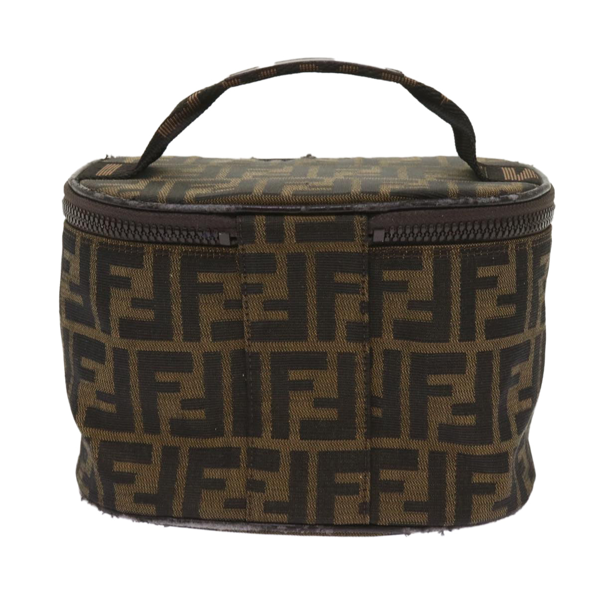 Luxury FendiZucca Canvas Vanity Cosmetic Pouch Brownac2711