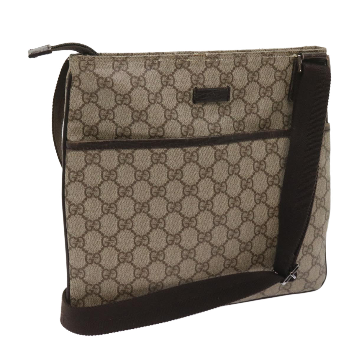 GUCCI GG Canvas Shoulder Bag PVC Beige 141626  ac2721