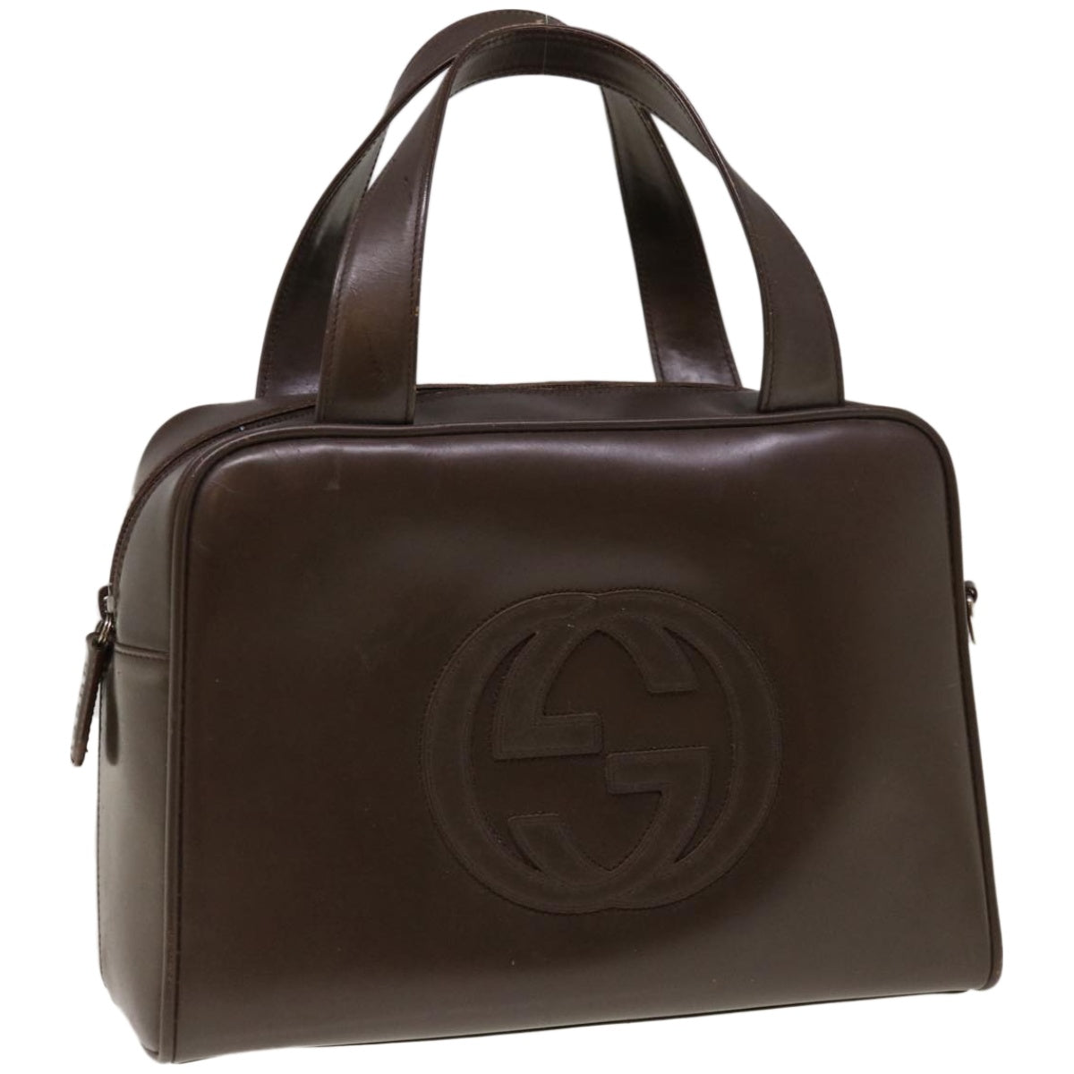 GUCCI Hand Bag Leather Brown 000 1274 0505  ac2764