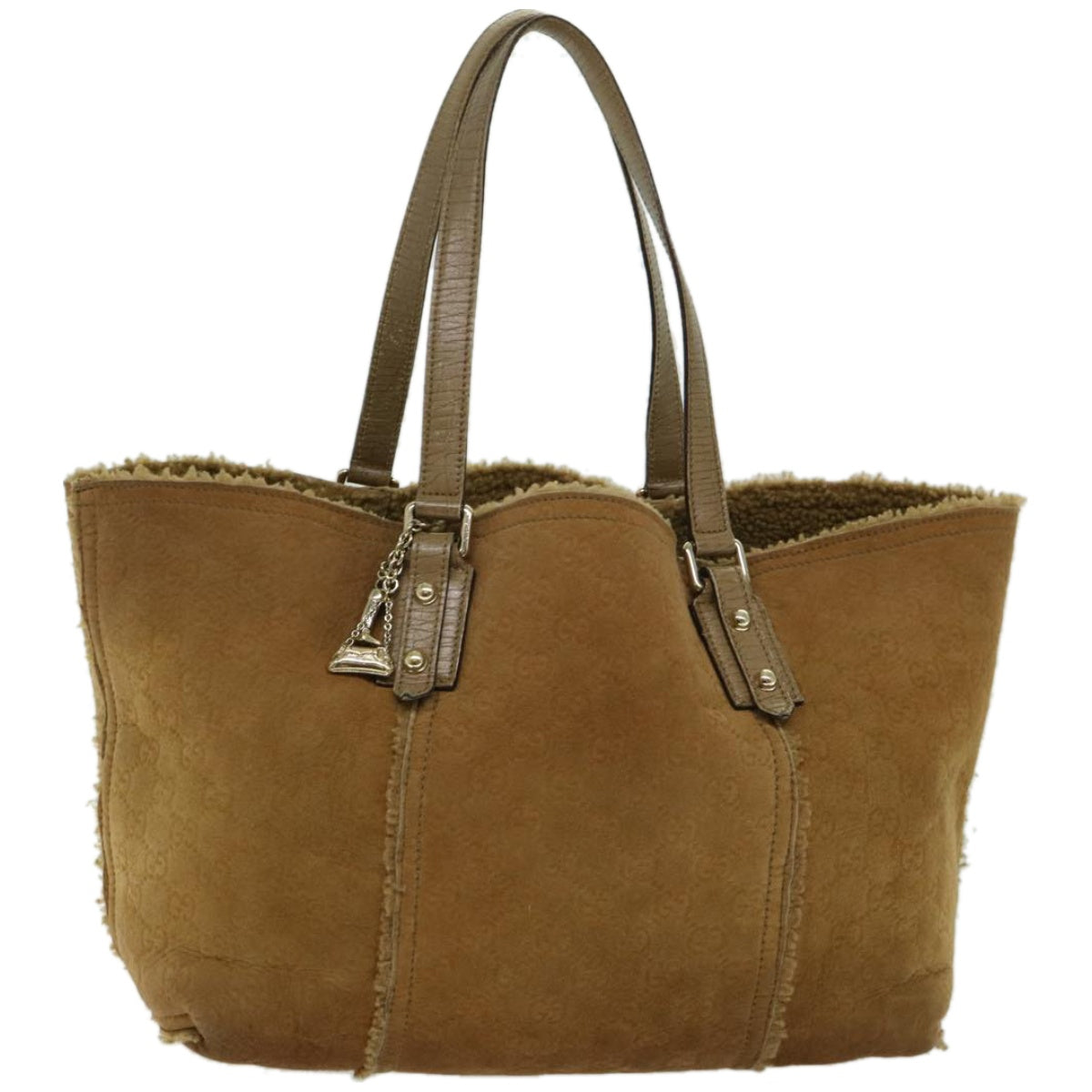 GUCCI GG Canvas Tote Bag Mouton Brown  ac2774