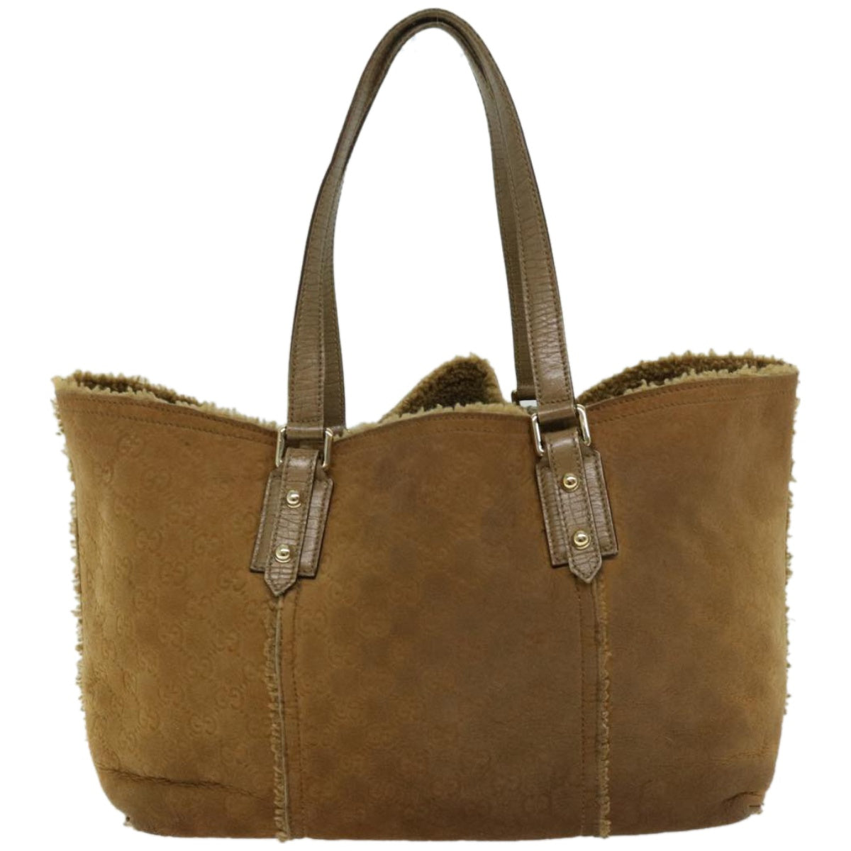 GUCCI GG Canvas Tote Bag Mouton Brown  ac2774